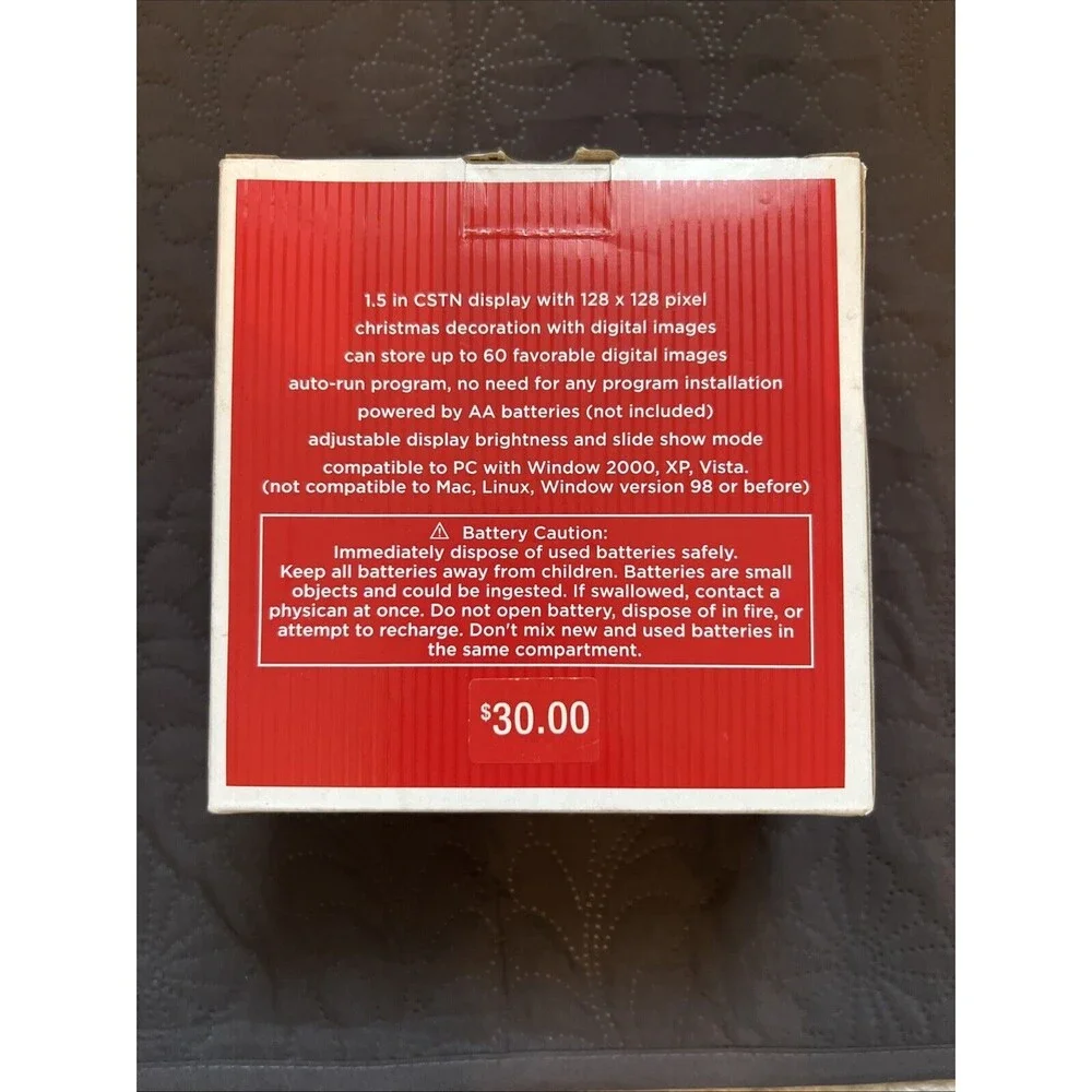 RETRO 2008 Digital Christmas Ornament by Target PC Win 2000, XP, Vista